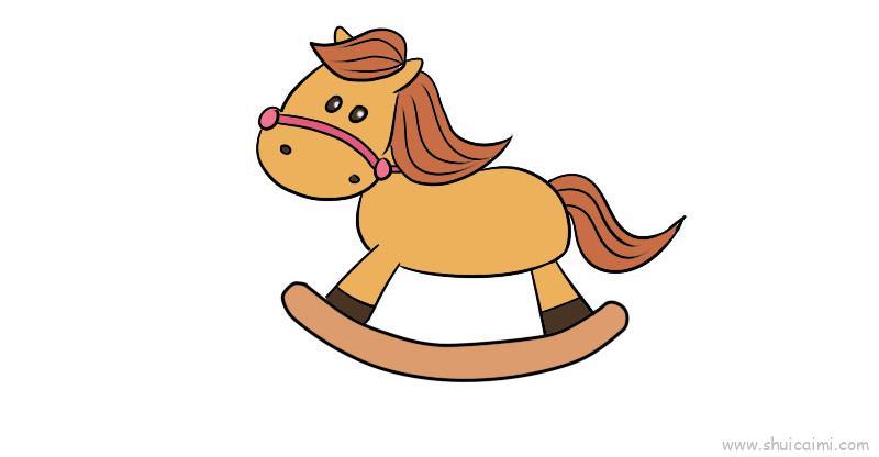 儿童木马儿童画怎么画 儿童木马简笔画图片