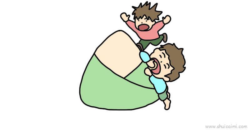 吃粽子教程儿童画怎么画 吃粽子教程简笔画顺序