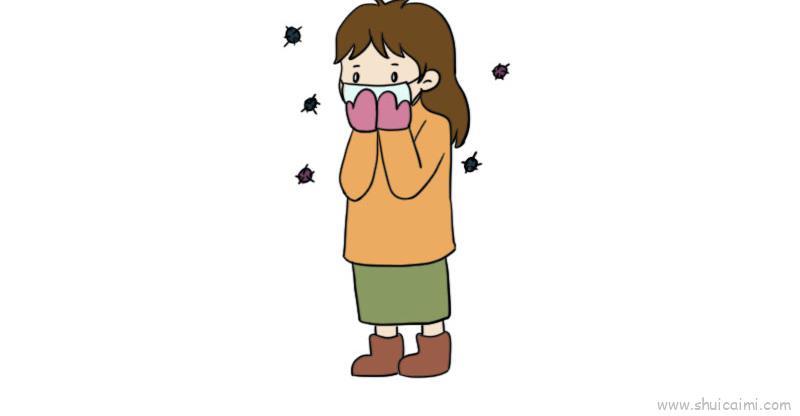 预防传染病儿童画怎么画 预防传染病简笔画步骤