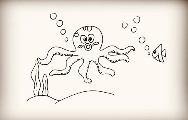 章鱼的简笔画 章鱼的简笔画可爱