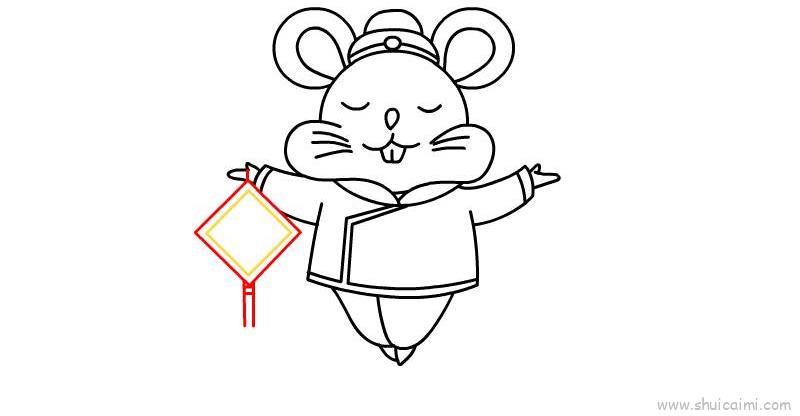 鼠年福字儿童画怎么画 鼠年福字简笔画好看