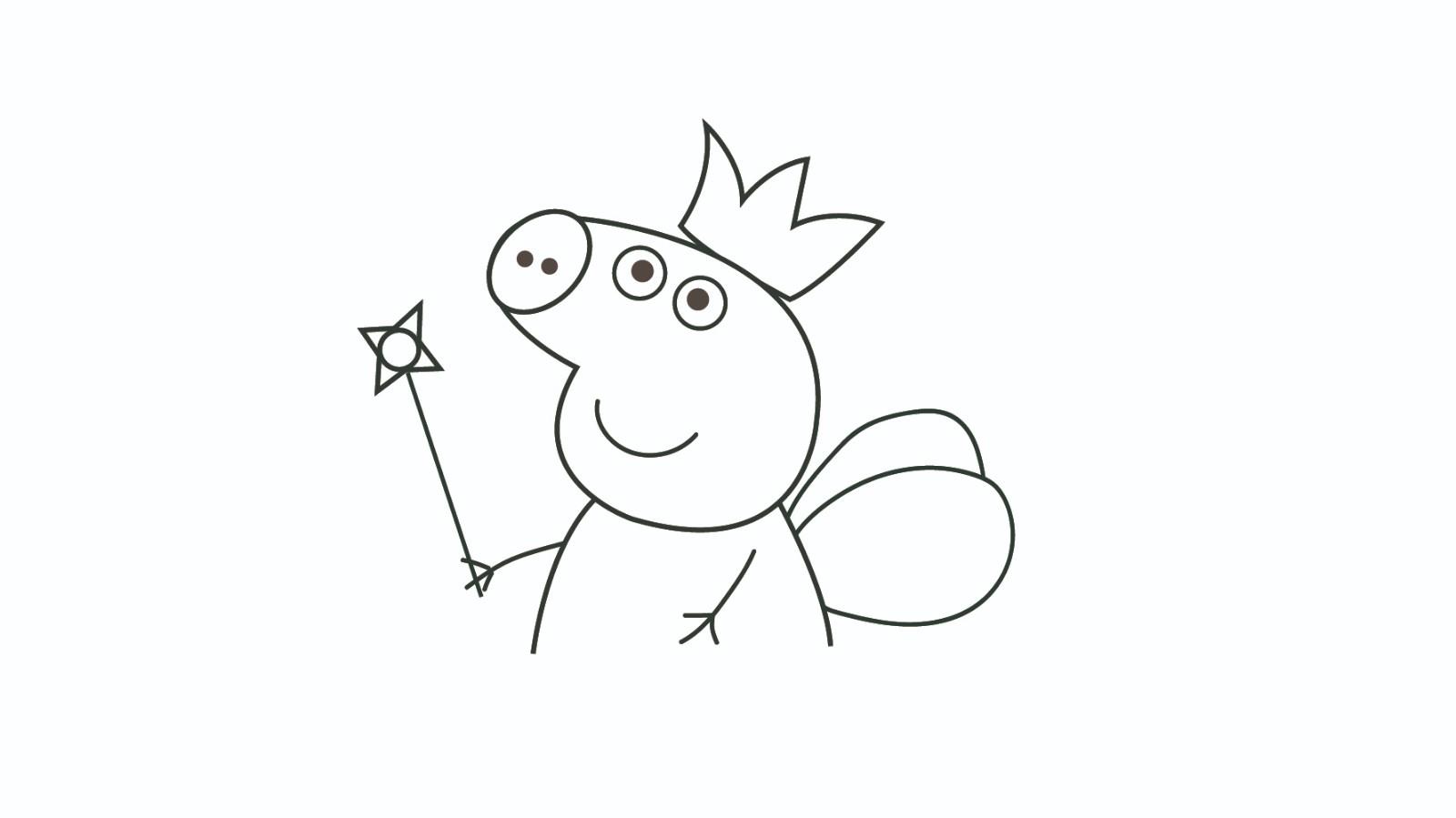 佩奇简笔画怎么画 佩奇简笔画图片大全