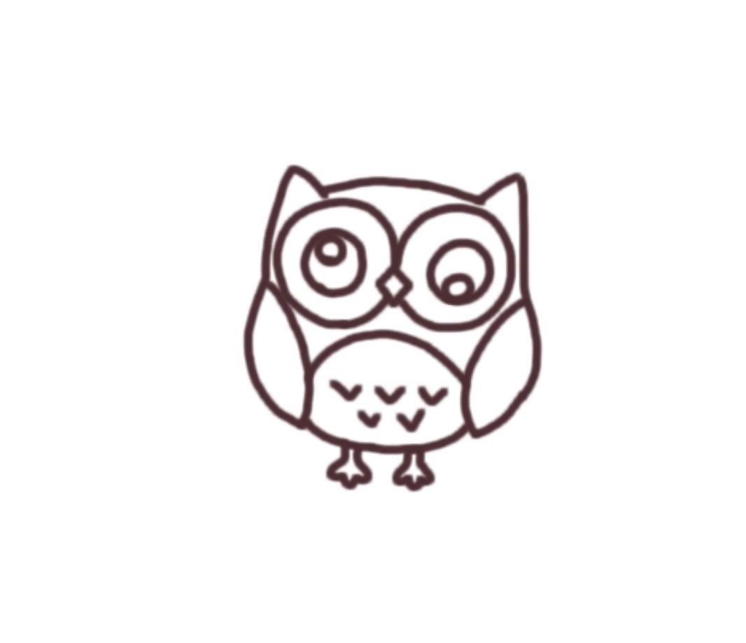 猫头鹰的简笔画图片大全 猫头鹰的简笔画图片大全可爱简单