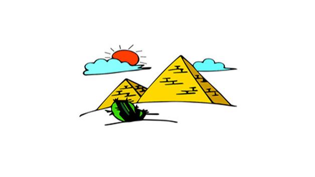 金字塔简笔画怎么画 金字塔简笔画顺序