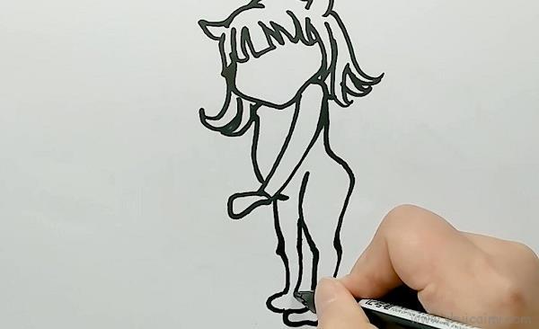 提南瓜小魔女儿童画怎么画 提南瓜小魔女简笔画简单又好看