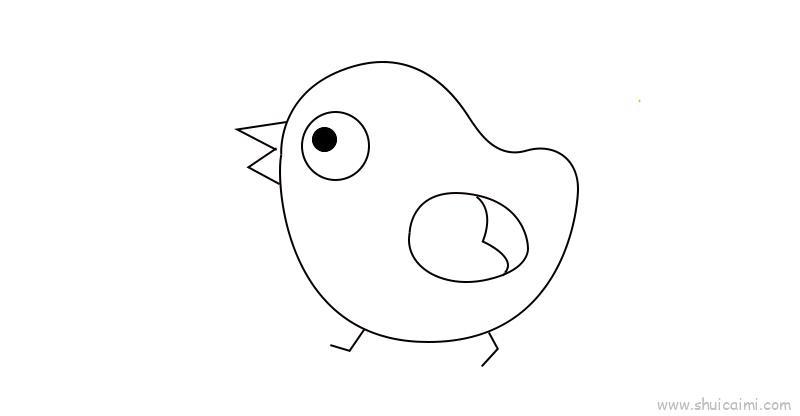 小鸡儿童画怎么画 小鸡简笔画简单
