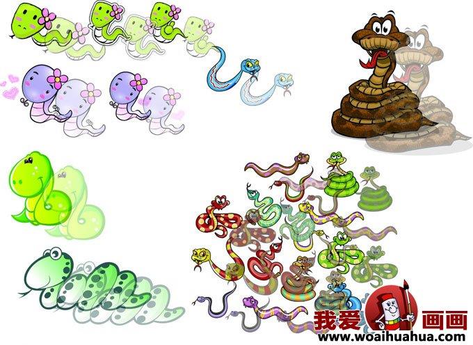 蛇-各种形态的小蛇图片大全简笔画怎么画 蛇-各种形态的小蛇图片大全简笔画好看
