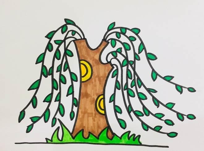 柳树简笔画图片大全 柳树简笔画图片大全大图简单