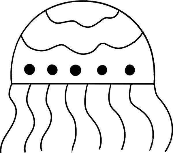 漂亮的水母的简笔画怎么画 漂亮的水母简笔画简单