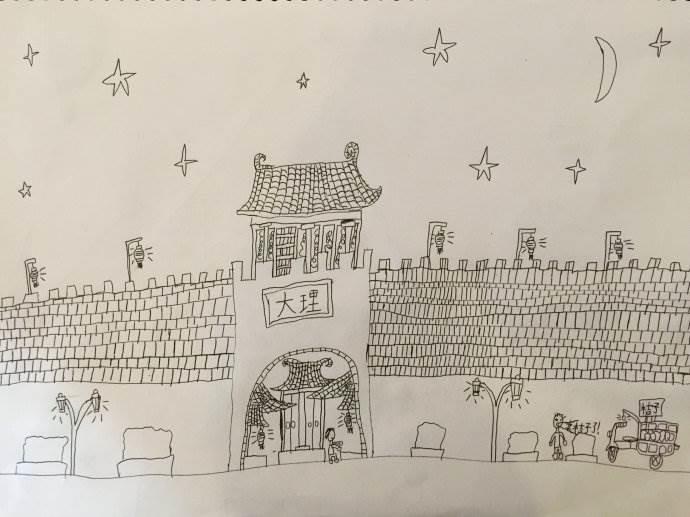 古城简笔画 古城简笔画图片大全