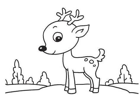 梅花鹿简笔画图片大全大图 梅花鹿简笔画图片大全大图