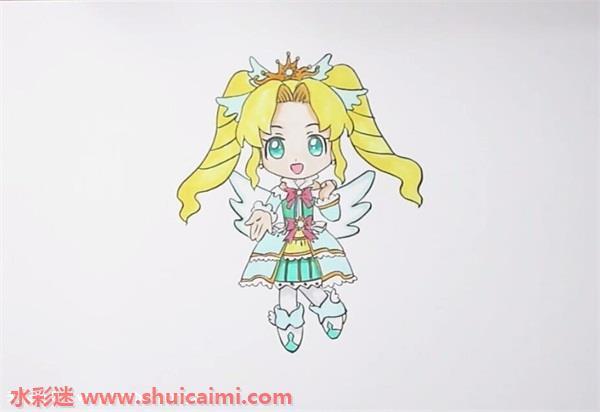 彩俐公主怎么画 彩俐公主简笔画漂亮彩色