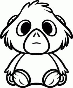 猩猩简笔画 怎么画猩猩简笔画