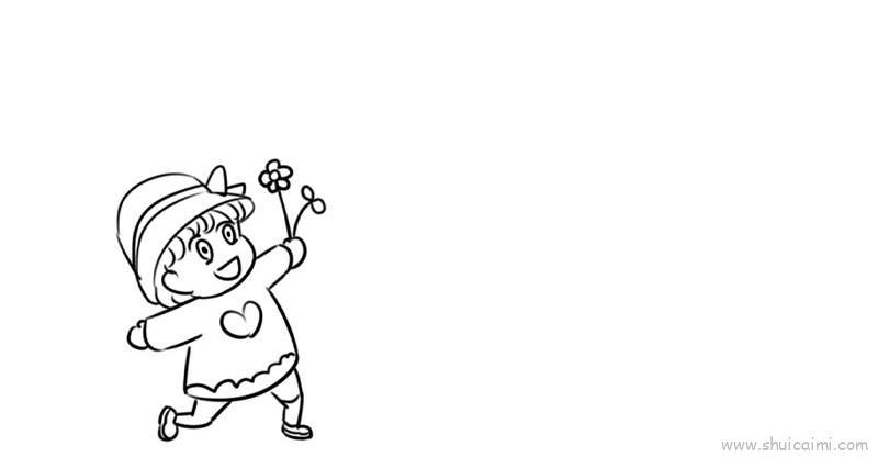 抓蝴蝶儿童画怎么画 抓蝴蝶简笔画简单又好看