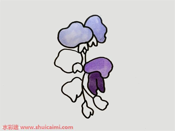 紫藤花怎么画 紫藤花简笔画画法