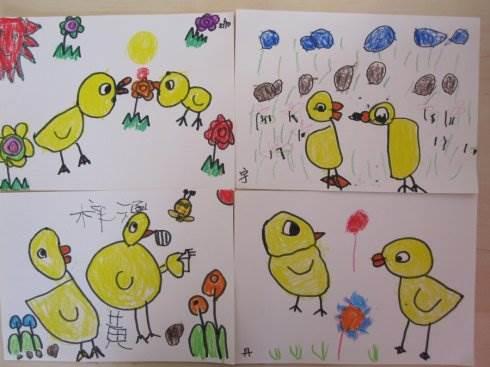 小公鸡和小鸭子简笔画 小公鸡和小鸭子简笔画板书设计