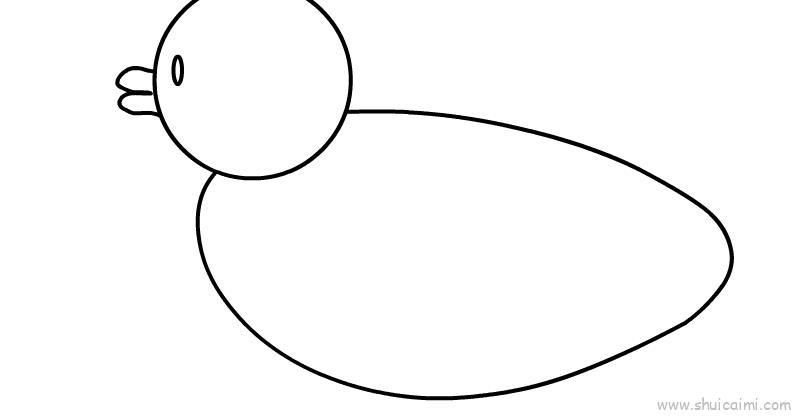 小黄鸭游泳圈儿童画怎么画 小黄鸭游泳圈简笔画简单
