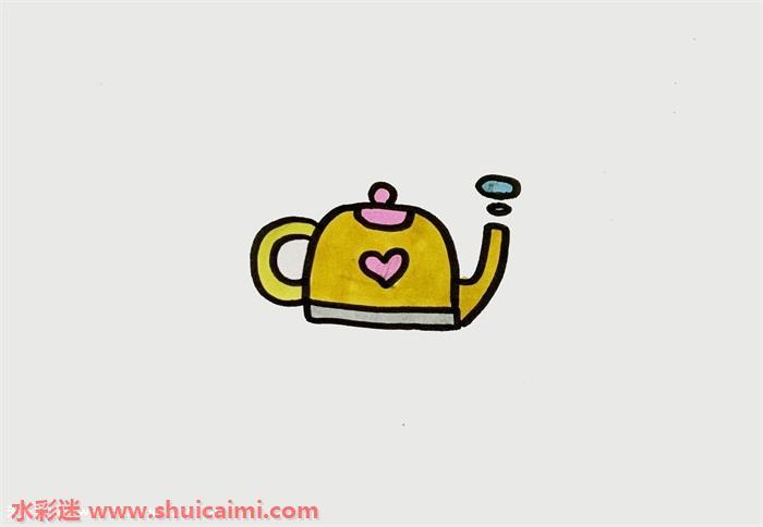 茶壶怎么画 茶壶简笔画简单又漂亮彩色