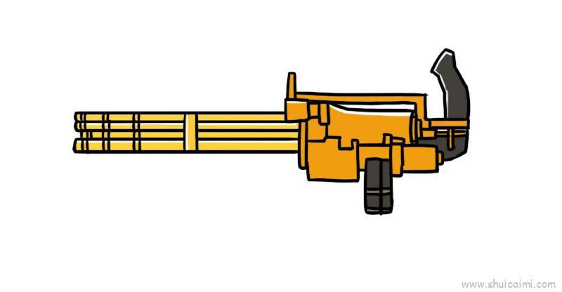 加特林儿童画怎么画 加特林简笔画简单又好看