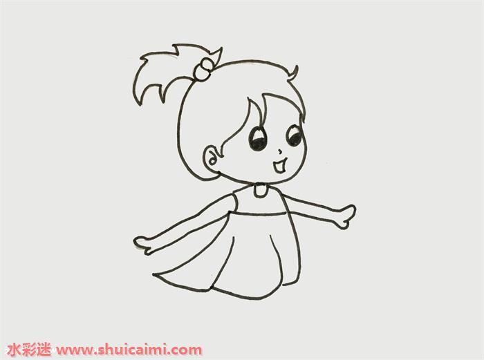 少女怎么画 少女简笔画简单又漂亮彩色