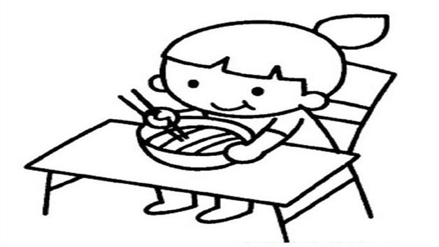 吃饭的简笔画怎么画 吃饭简笔画简单又好看