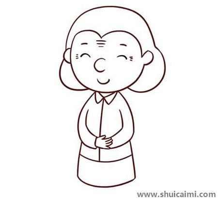 老奶奶儿童简笔画