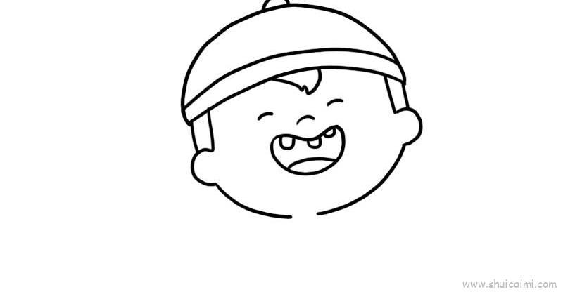 可爱小男孩拜年儿童画怎么画 可爱小男孩拜年简笔画画法