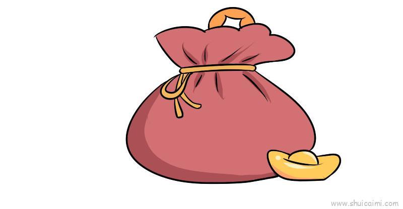 钱袋儿童画怎么画 钱袋简笔画好看