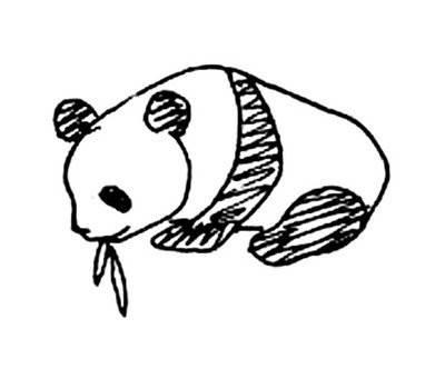 熊猫图片简笔画 熊猫图片简笔画可爱