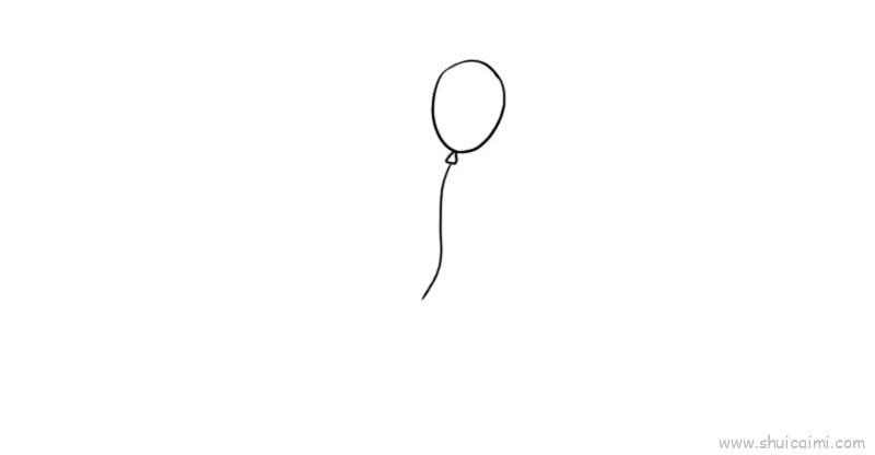 气球儿童画怎么画 气球简笔画顺序