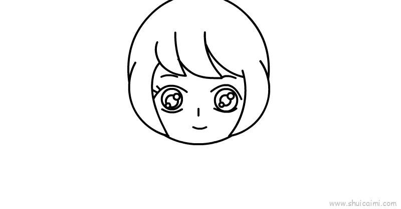 脑袋少女儿童画怎么画 脑袋少女简笔画画法