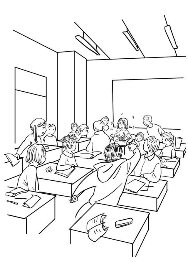 教室简笔画 教室简笔画小学