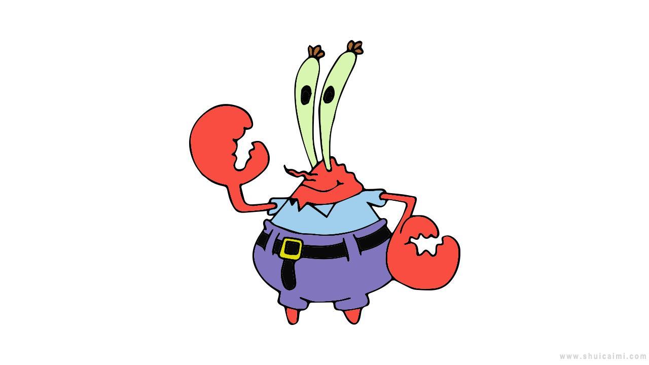 蟹老板简笔画怎么画 蟹老板简笔画顺序