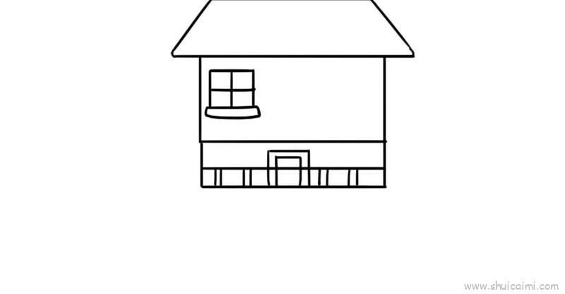 三层别墅儿童画怎么画 三层别墅简笔画画法