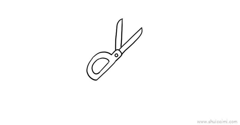 剪刀儿童画怎么画 剪刀简笔画步骤