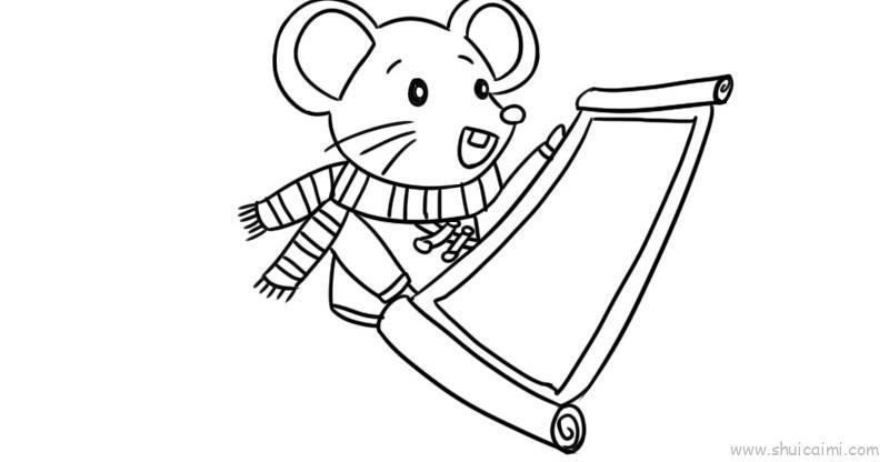 老鼠拜年儿童画怎么画 老鼠拜年简笔画步骤