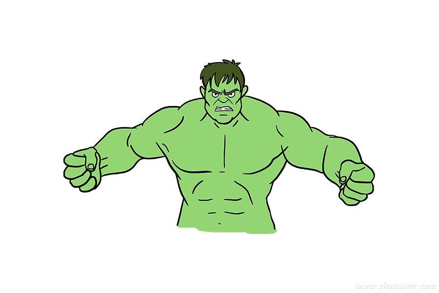绿巨人怎么画 绿巨人简笔画步骤