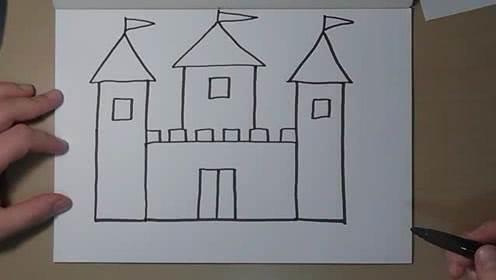城堡简笔画 城堡简笔画带颜色