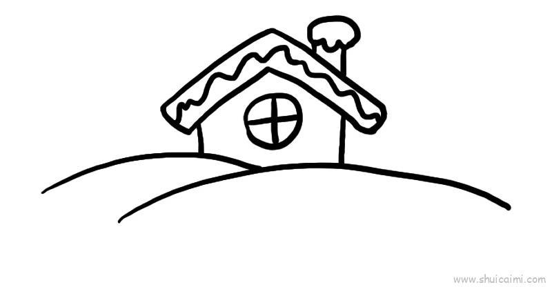 冬天风景儿童画怎么画 冬天风景简笔画顺序