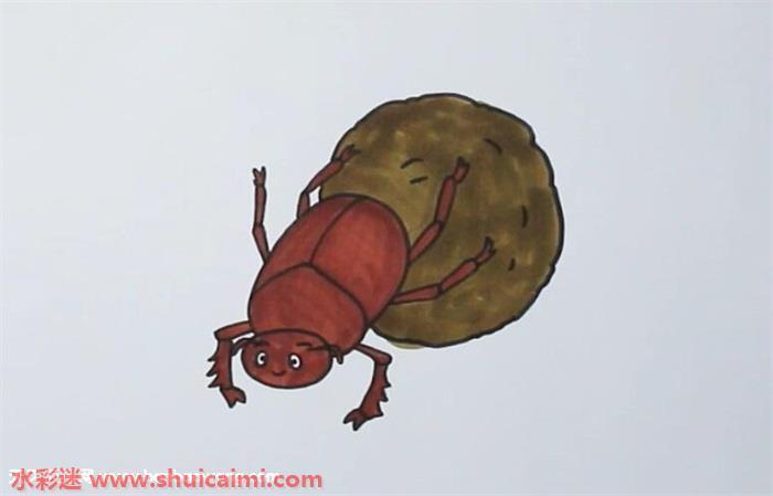 屎壳郎怎么画 屎壳郎简笔画步骤图