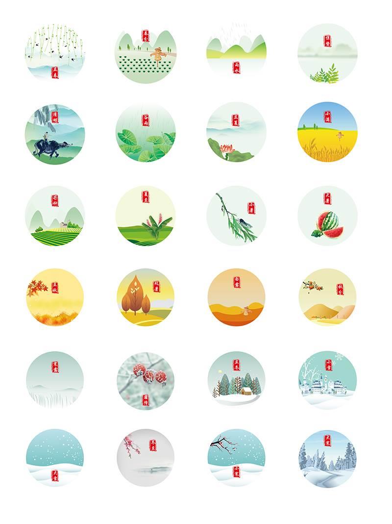 二十四节气简笔画 二十四节气简笔画图片