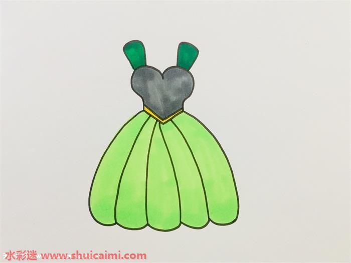 小裙子怎么画 小裙子简笔画步骤