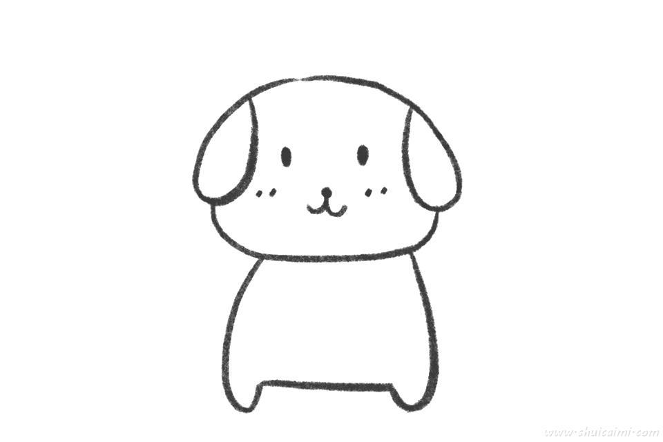 小狗怎么画 小狗简笔画简单又漂亮彩色