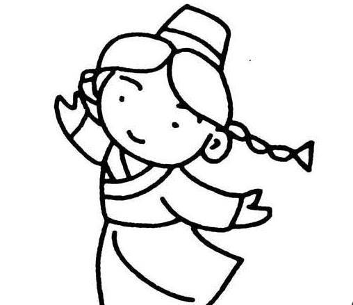 民族简笔画图片大全 民族简笔画图片大全集彩色