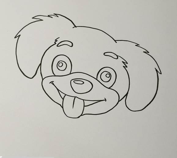狗狗简笔画 狗狗简笔画简单又漂亮