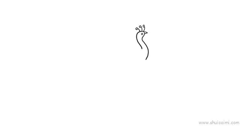 孔雀儿童画怎么画 孔雀简笔画顺序