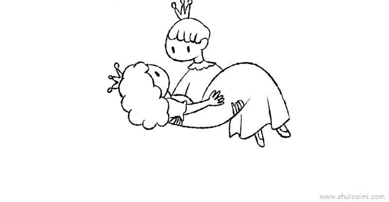 王子和公主儿童画怎么画 王子和公主简笔画图片