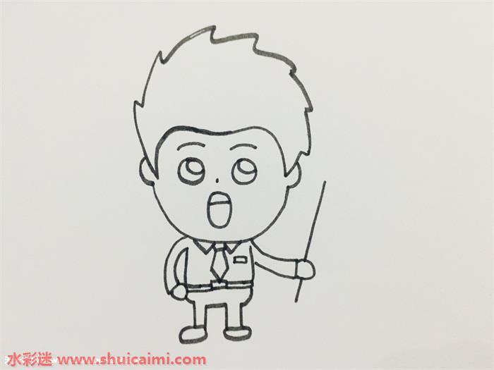 数学老师怎么画 数学老师简笔画简单彩色