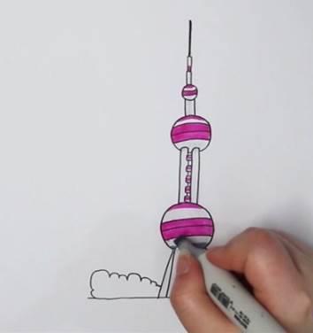 东方明珠简笔画 东方明珠简笔画手绘