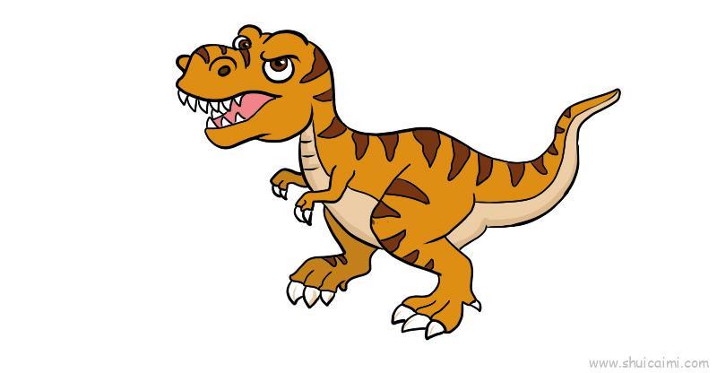 霸王龙儿童画怎么画 霸王龙简笔画好看